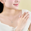 Mặt dây chuyền Kim cương Vàng trắng 58,5% (14K) PNJ My First Diamond DDDDW002966