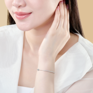 Lắc tay Kim cương Vàng trắng 58,5% (14K) Disney|PNJ The Fairy Tale DD00W000609